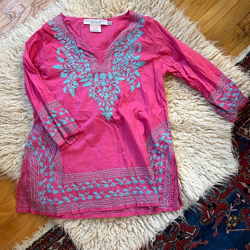 Gretchen Scott Designs Embroidered Cotton Tunic